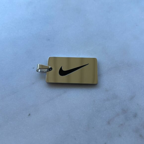 NIKE Dog Tag Chain Necklace - Silver - 20" Thin Chain - Easter Gift - Picture 6 of 6